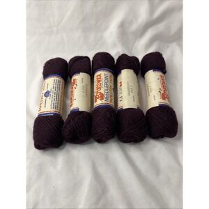 LOT Of 5 Skein Brunswick 100% Wool Needlepoint Tapestry Yarn Cranberry 1757 F